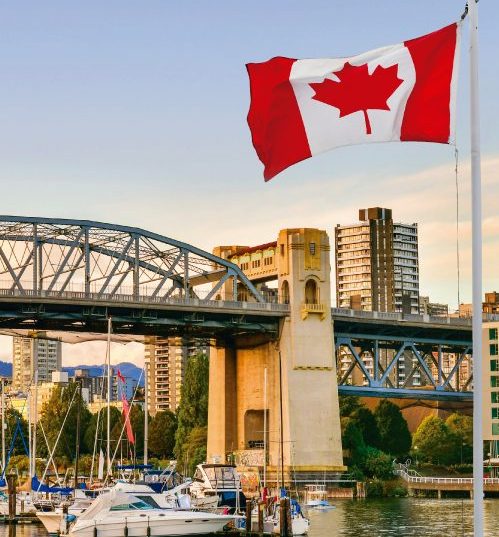 ESTUDIOS-EN-CANADÁ bandera-y-ciudad-de-canada